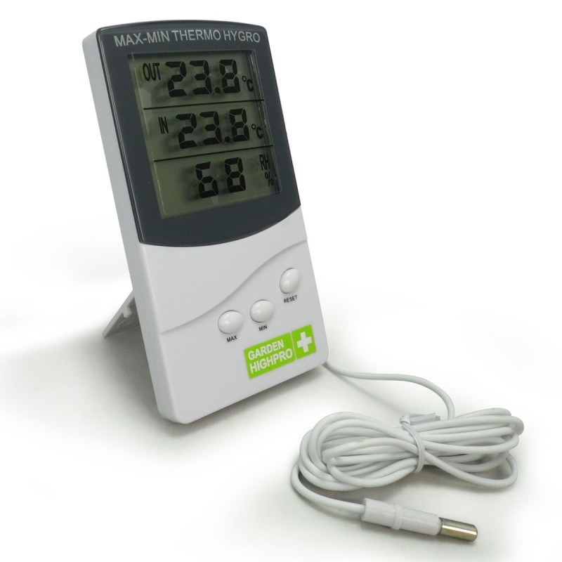 Thermo Hygromètre médium à sonde garden highpro Thermo Hygromètre médium à sonde garden highpro