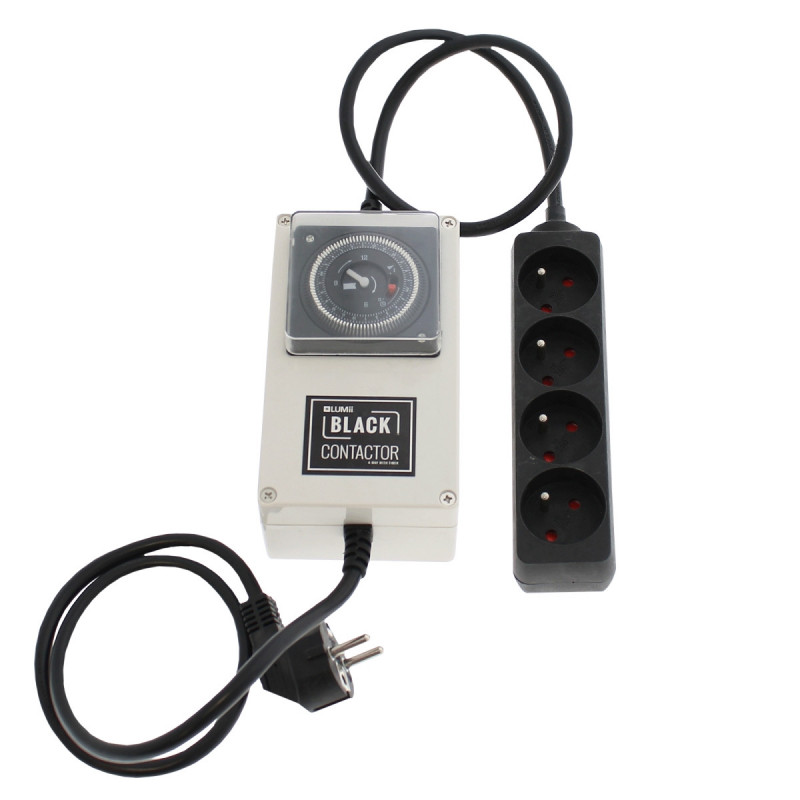 Minuteur lumii black contactor 4 x 400 ou 600W Minuteur lumii black contactor 4 x 400 ou 600W