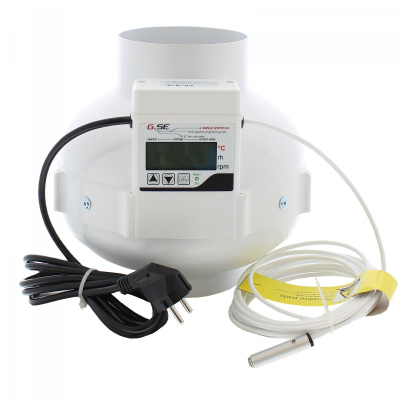 Extracteur air EC Ø 125 mm GSE avec contrôleur LCD Extracteur air EC Ø 125 mm GSE avec contrôleur LCD