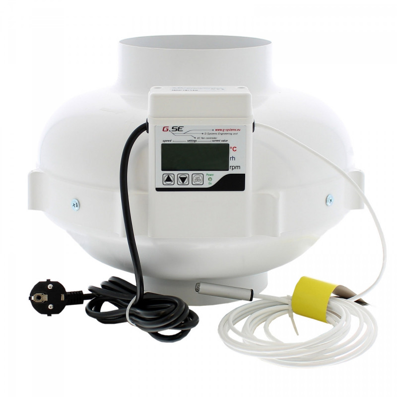 Extracteur air EC Ø 160 mm GSE avec contrôleur LCD Extracteur air EC Ø 160 mm GSE avec contrôleur LCD