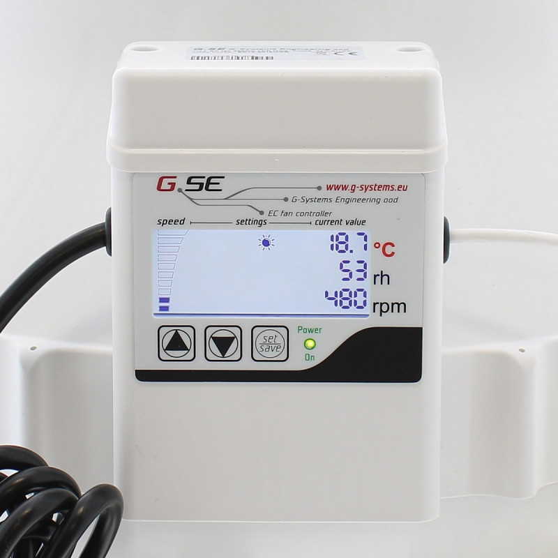 Extracteur air EC Ø 250 mm GSE avec contrôleur LCD Extracteur air EC Ø 250 mm GSE avec contrôleur LCD