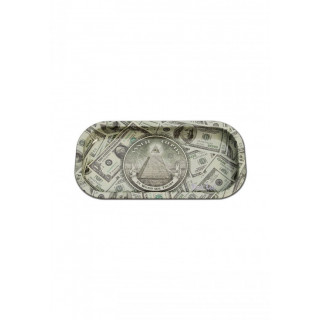 Plateau de roulage métal motif dollars
