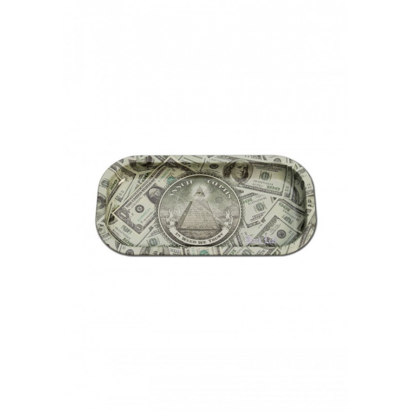 Plateau de roulage métal motif dollars