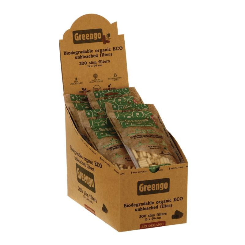 Filtres Greengo coton non traité - sachets 200 unités Filtres Greengo coton non traité - sachets 200 unités