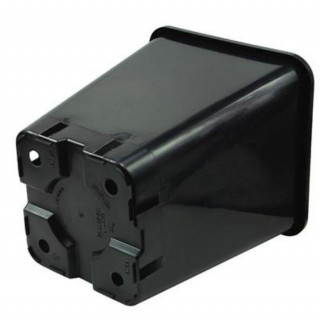Pot carré noir 1,5 litre - 13 x 13 x 13 cm
