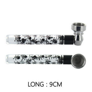 Pipe en verre 9 cm motifs divers