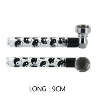 Pipe en verre 9 cm motifs divers