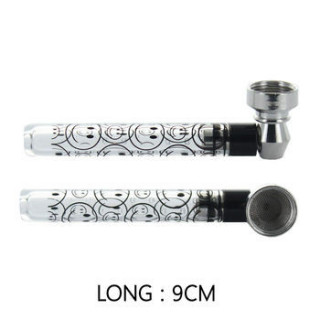 Pipe en verre 9 cm motifs divers