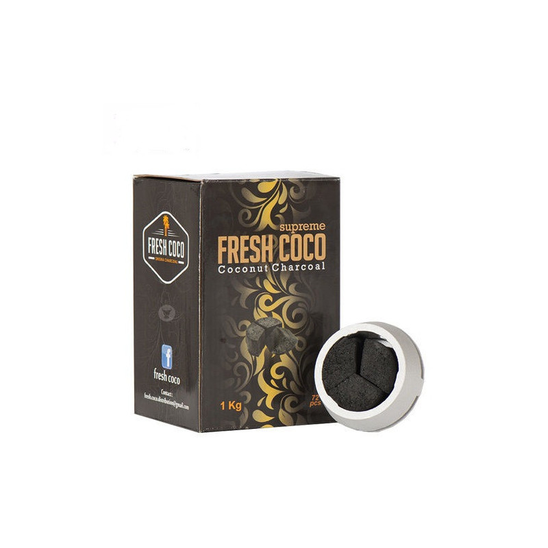 Boite de charbon fresh coco 1kg Boite de charbon fresh coco 1kg