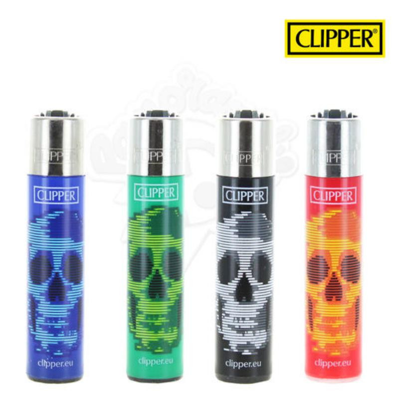 Briquet Clipper Blurry Skulls couleurs diverses - vendu à l'unité Briquet Clipper Blurry Skulls couleurs diverses - vendu à l'unité