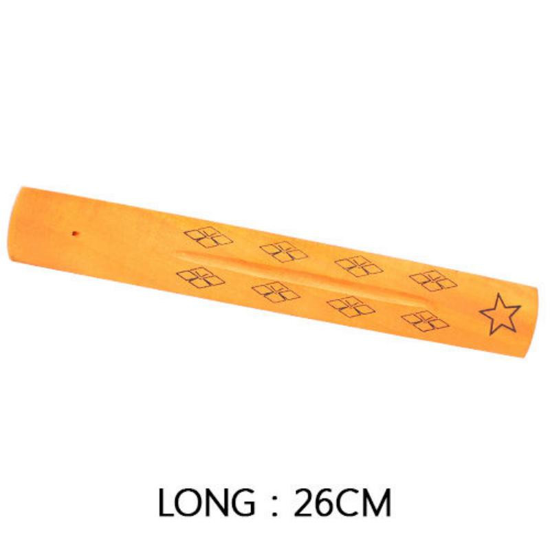 Porte encens bois naturel 26 x 4 cm - fabriqué en Inde Porte encens bois naturel 26 x 4 cm - fabriqué en Inde