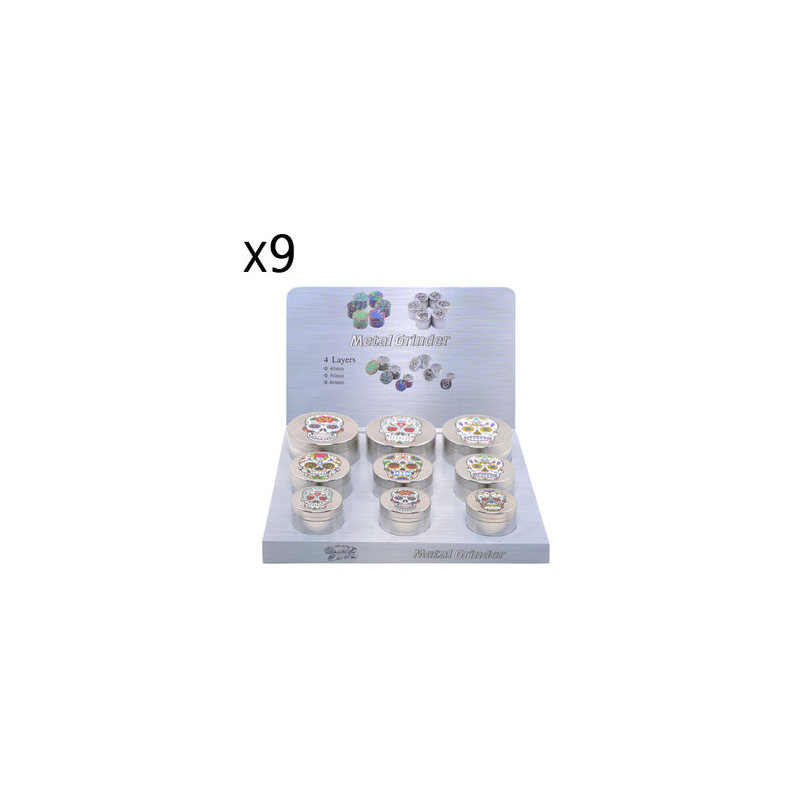 Grinder Atomic Mexican Skull 40mm 4 parties