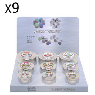 Grinder Atomic Mexican Skull 50mm 4 parties
