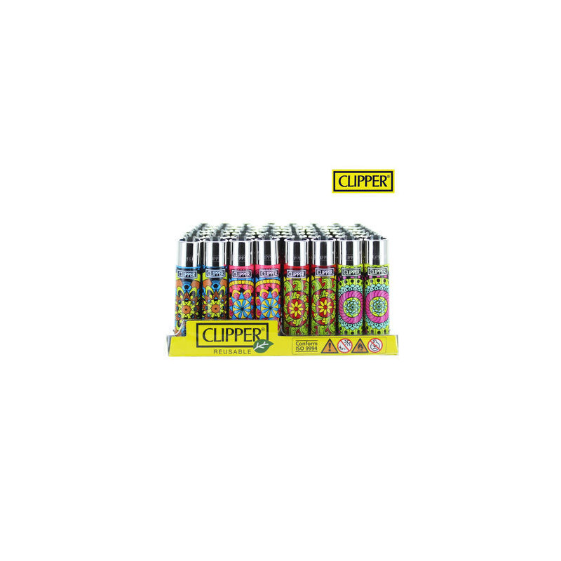 Briquet Clipper Mandala Pattern couleurs diverses - vendu à l'unité Briquet Clipper Mandala Pattern couleurs diverses - vendu à l'unité