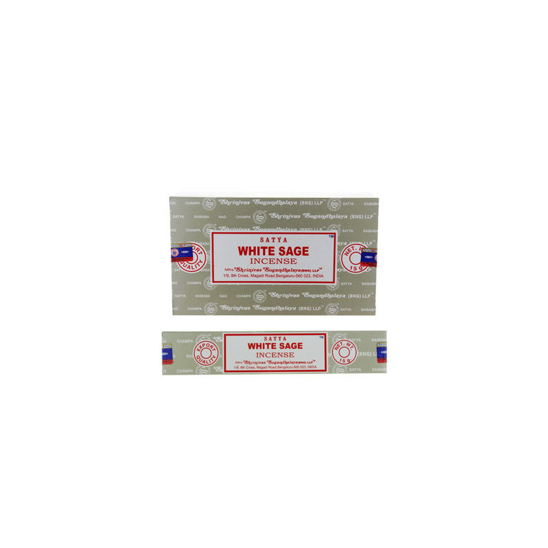 Encens indien bâtons White Sage - paquet de 15gr Encens indien bâtons White Sage - paquet de 15gr
