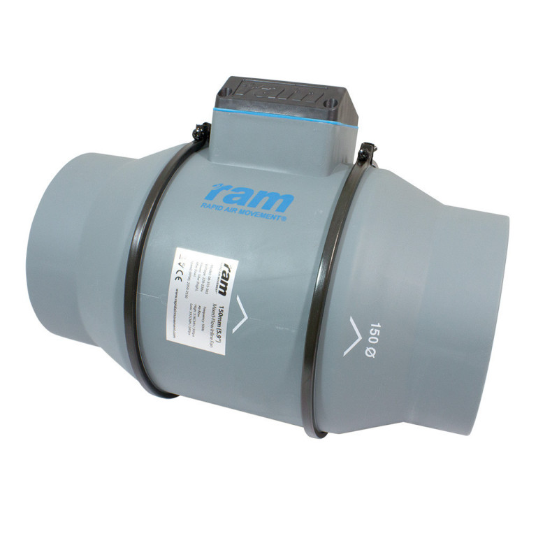 Extracteur 150mm 517m3/h - 2 vitesses RAM Extracteur 150mm 517m3/h - 2 vitesses RAM