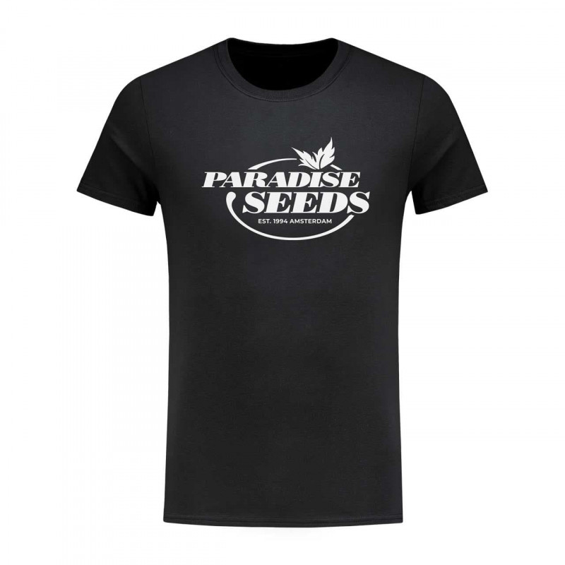 T-Shirt noir logo blanc - Homme - Paradise seeds