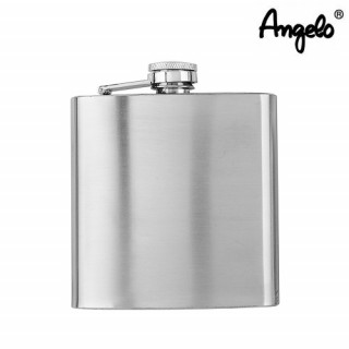 Kit Flasque + Verres + Étui a cigarettes - Chrome - Angelo - ROOTS.FR