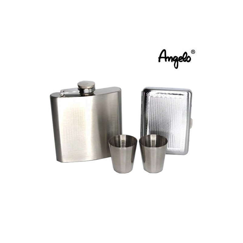 Kit Flasque + Verres + Étui - Angelo Kit Flasque + Verres + Étui - Angelo
