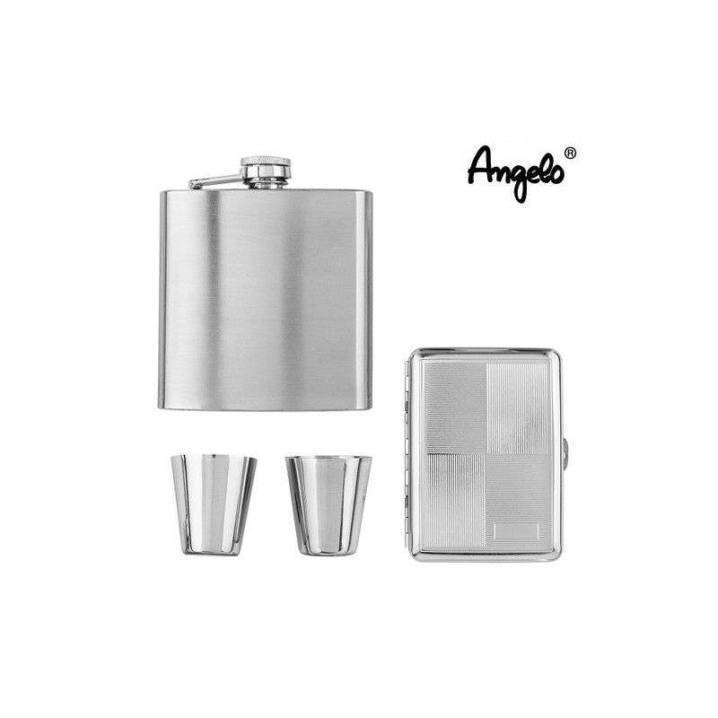 Kit Flasque + Verres + Étui - Angelo Kit Flasque + Verres + Étui - Angelo