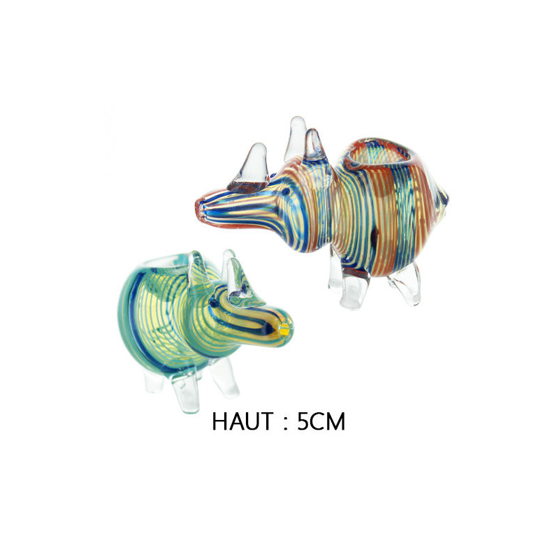 Pipe en Verre - Rhinocéros - 5cm