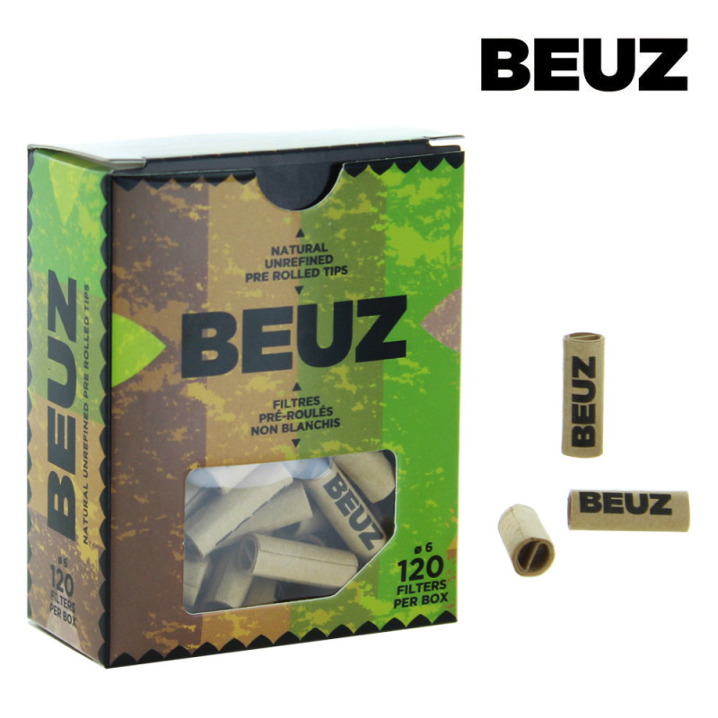Filtres carton non blanchis pré-roulés - Boite de 120 - BEUZ Filtres carton non blanchis pré-roulés - Boite de 120 - BEUZ