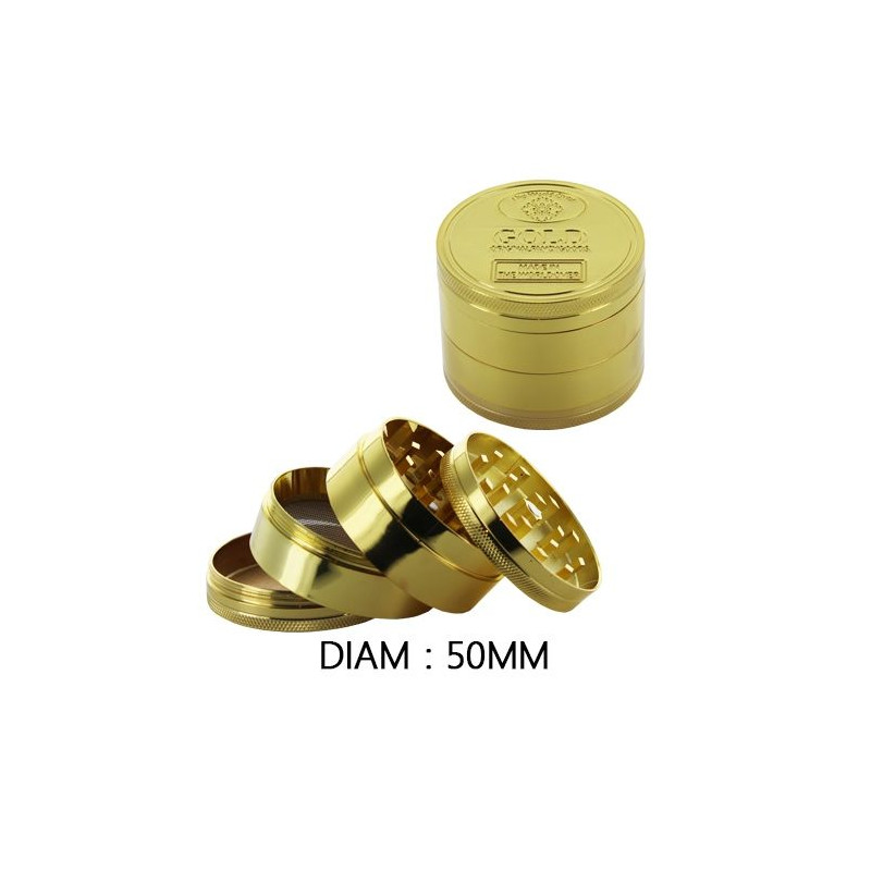 Grinder Alu Doré - "Golden" - 50mm Grinder Alu Doré - "Golden" - 50mm