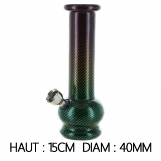 Bang Verre BLMIN Noir Rasta - 15cm