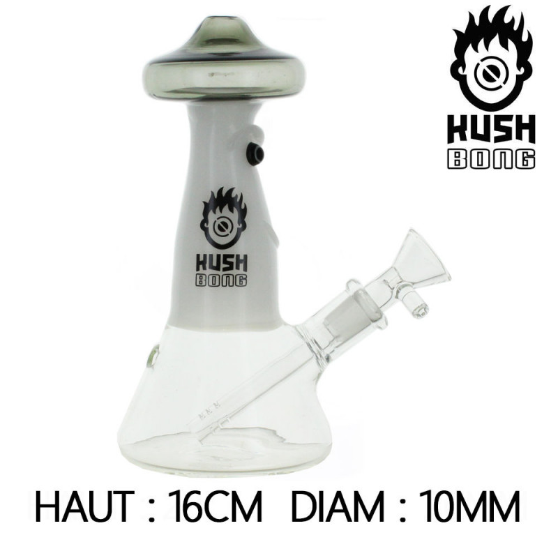 Bang en Verre "Mushroom Man" Noir - 16cm - Kush Bong Bang en Verre "Mushroom Man" Noir - 16cm - Kush Bong