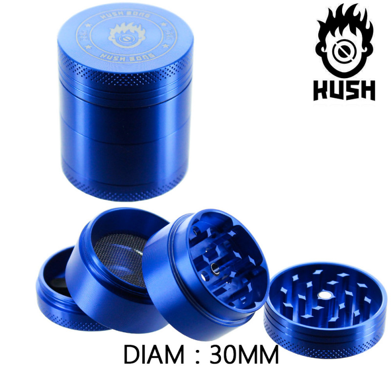 Grinder Alu Bleu "Argos" 4 parties - 30mm Grinder Alu Bleu "Argos" 4 parties - 30mm