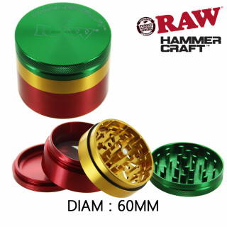 Grinder Alu "Raw x Hammercraft" - 4 parties - 60mm