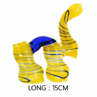 Pipe en Verre - Abstraite - 15cm