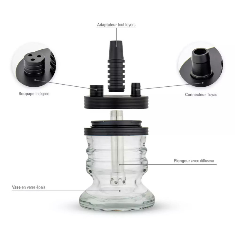 Chicha Portable "Affordable" - 18cm - DUM Chicha Portable "Affordable" - 18cm - DUM