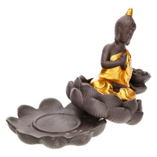 Porte Encens "Bouddha Lotus"- Cascade Backflow - Céramique