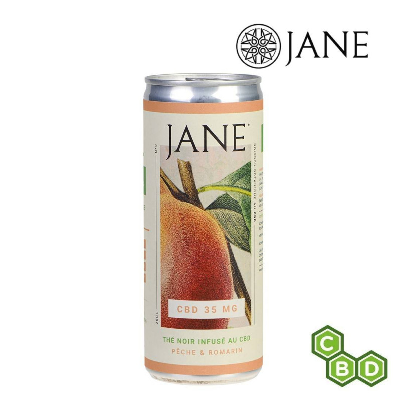 Boisson au CBD - Pêche-Romarin - JANE Boisson au CBD - Pêche-Romarin - JANE