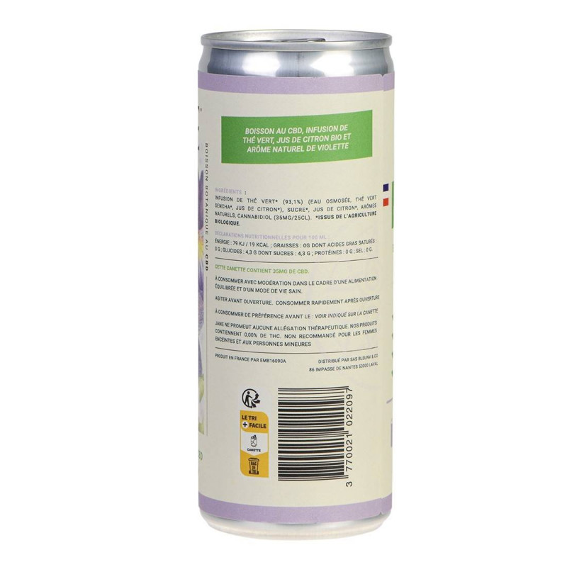 Boisson au CBD - Violette-Citron - JANE Boisson au CBD - Violette-Citron - JANE