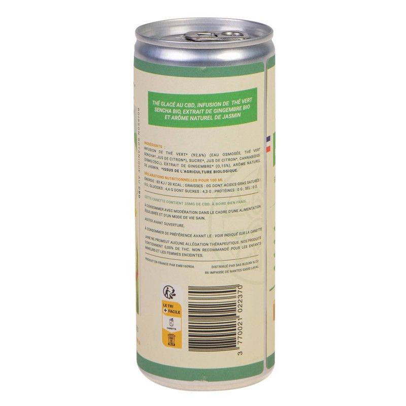 Boisson au CBD - Gingembre-Citron-Jasmin - JANE Boisson au CBD - Gingembre-Citron-Jasmin - JANE