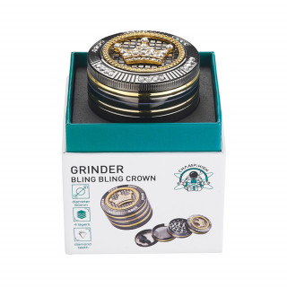 Grinder Polinizador Coffret Cadeau Métal Couronne Diamants 50 mm