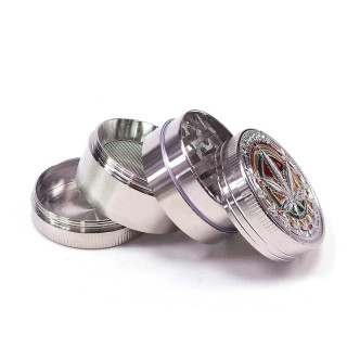 Grinder Pollinator Métal Rasta Argent - 40 mm