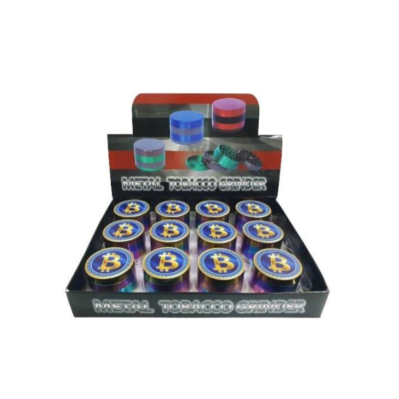 Grinder Pollinator Métal Bitcoin Glacé - 50 mm Grinder Pollinator Métal Bitcoin Glacé - 50 mm