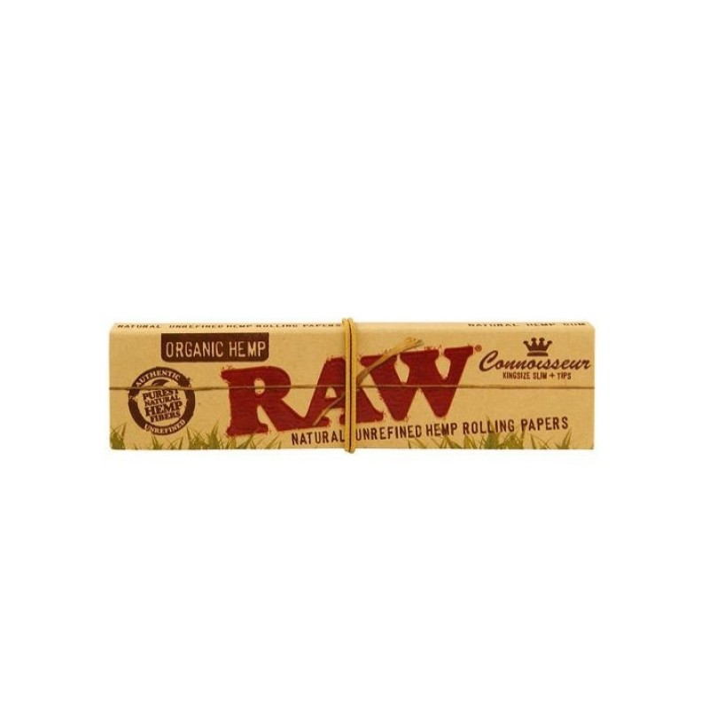 Livre Raw Organic King Size Slim & Tips Connoisseur - 24 livres Livre Raw Organic King Size Slim & Tips Connoisseur - 24 livres