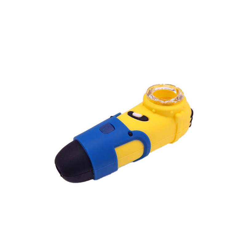 Pipe en Silicone & Bol en Verre Mini -10 cm Pipe en Silicone & Bol en Verre Mini -10 cm