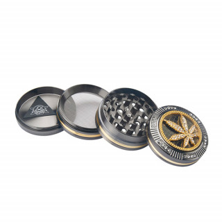 Grinder Pollinator Coffret Cadeau Métal Diamants Feuille - 50 mm