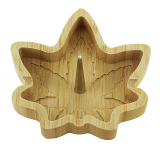 Cendrier en bois de Bambou Leaf - Marron