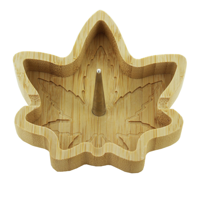 Cendrier en bois de Bambou Leaf - Marron Cendrier en bois de Bambou Leaf - Marron