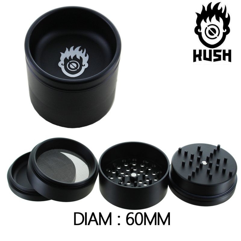 Grinder Alu Kush Noir - Crusher - 60mm Grinder Alu Kush Noir - Crusher - 60mm