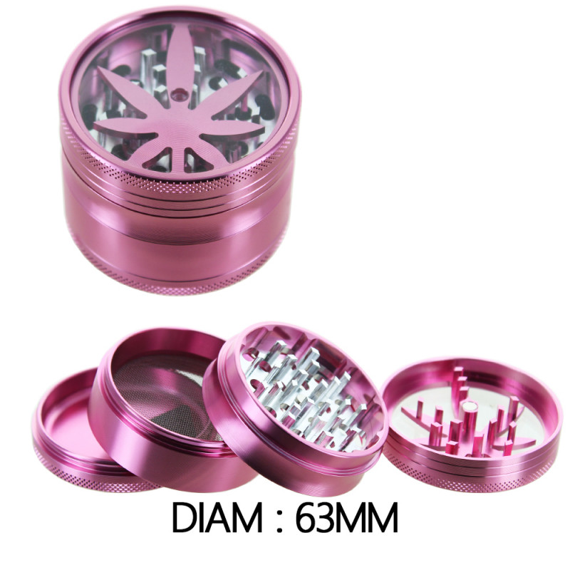 Grinder Alu Rose - Leaf - 63mm