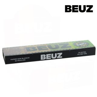 Feuille Slim Beuz - Brown + Tips (24 Carnets) | ROOTS-SEEDS.FR