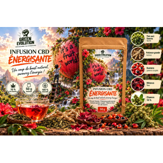 Infusion CBD Énergisante 50 g – Guarana | Green Evolution