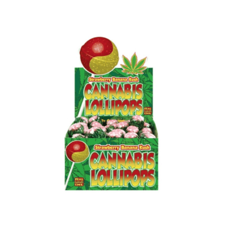 Sucette Lollipos à l'unité - Strawberry x Banana Kush Sucette Lollipos à l'unité - Strawberry x Banana Kush